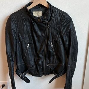 We the Free Free People Faux Leather Jacket Size Small